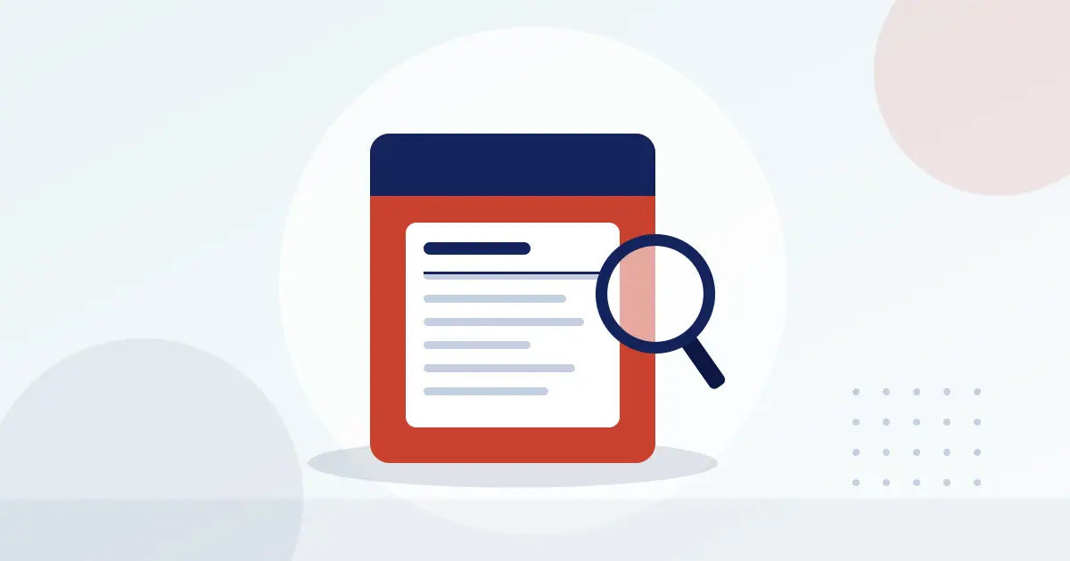 Illustration of a food package label under a magnifying glass