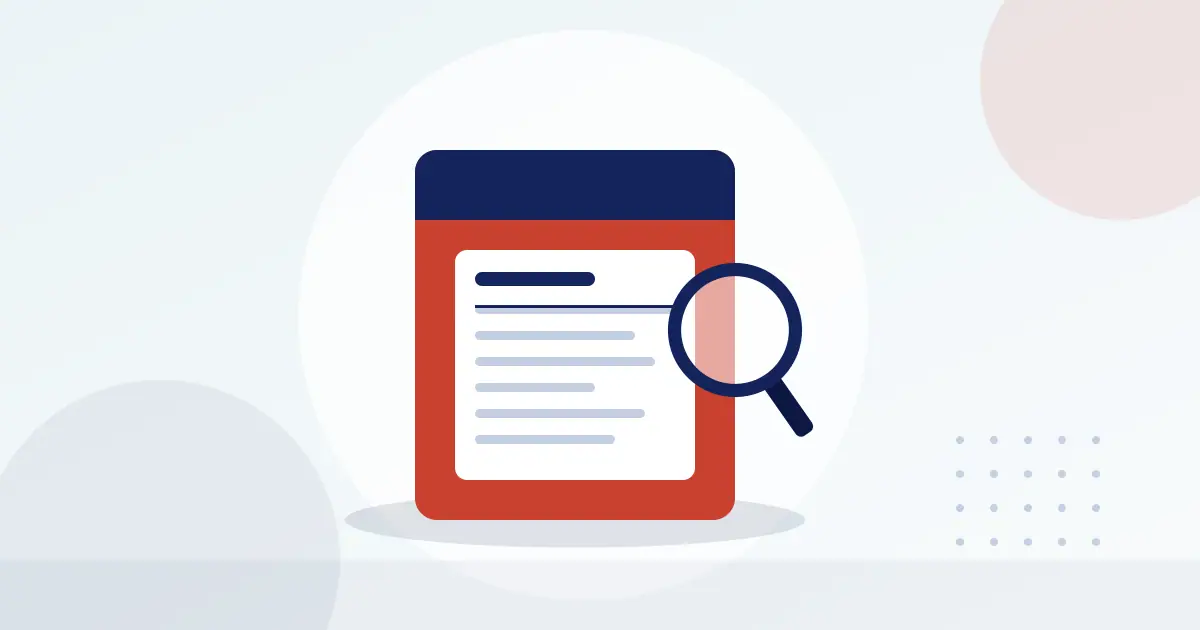 Illustration of a food package label under a magnifying glass